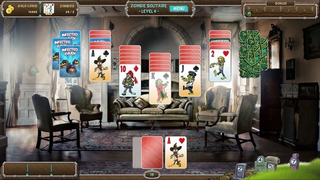 Zombie Solitaire PC Gameplay смотреть онлайн