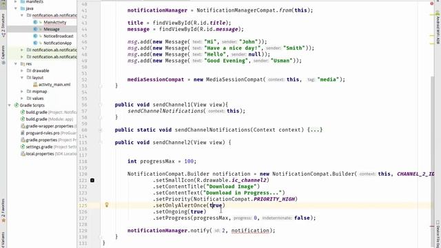 Progress Bar in Notification | Lecture 45 | Notifications in Android | AbuBakar смотреть онлайн