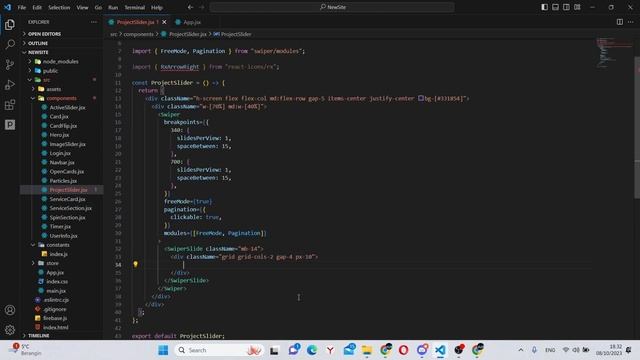 Create animated image slider with Swiper and Tailwind CSS | React js смотреть онлайн