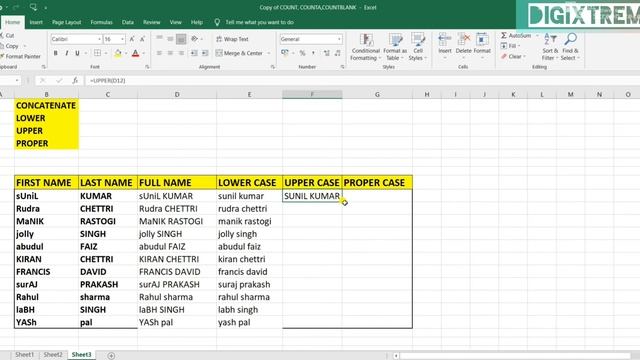How to use CONCATENATE, LOWER, UPPER, and PROPER formulas in Excel смотреть онлайн