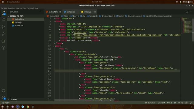 How to scroll to first error in html and javascript? Scroll in Javascript By Programming with Suma смотреть онлайн