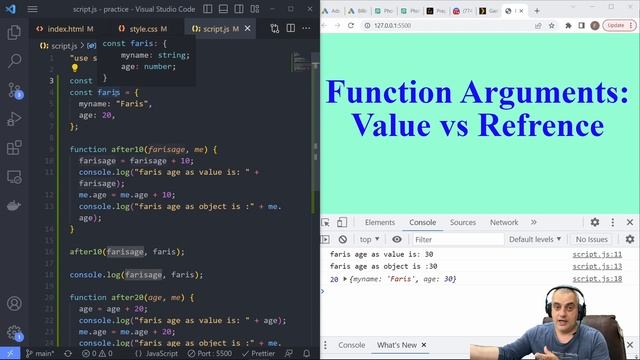 [Arabic] JavaScript Tutorial Function Argument: Value vs. Reference смотреть онлайн