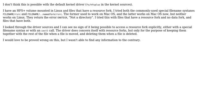 How To Access Resource Fork Of Hfs+ Filesystem On Linux? (3 Solutions!!)