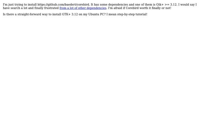 Installing Gtk+ ＞= 3.12 on Ubuntu 14.04 смотреть онлайн