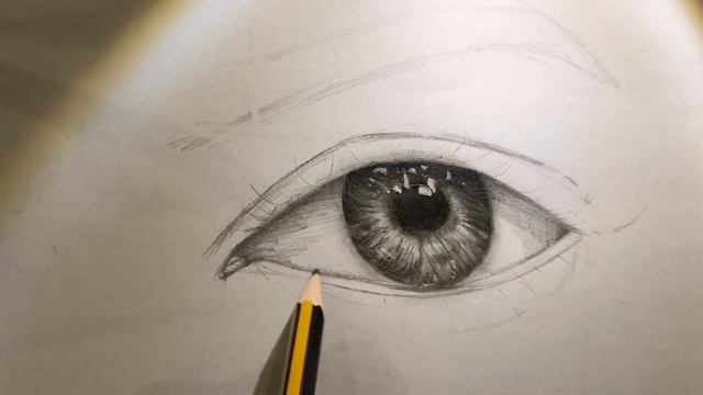How To Draw a realistic Eye painting in dry brush смотреть онлайн
