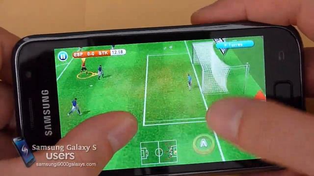 Samsung Galaxy S gaming - Real Football 2010 gameplay смотреть онлайн
