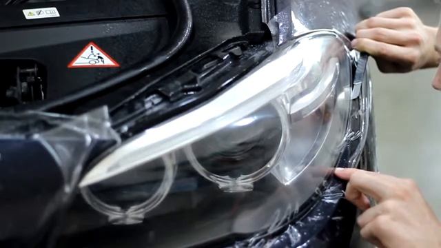 BMW 5 series - бронирование фар антигравийной полиуретановой пленкой suntek смотреть онлайн