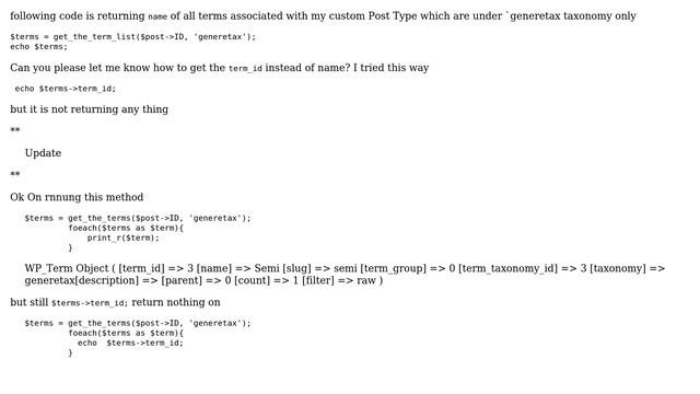 Wordpress: How to get term id from current post type instead of name? смотреть онлайн