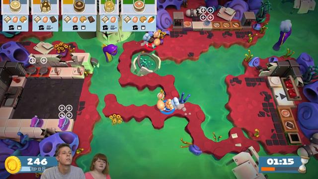 Overcooked 2 Gameplay (PS4 Pro) Part 12 - Toxic Pancakes смотреть онлайн