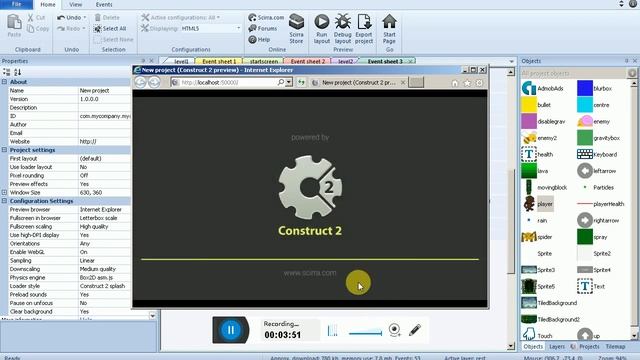 ATTACK ANIMATION PART 1 IN CONSTRUCT 2 | GAME DEVELOPMENT TUTORIALS IN HINDI смотреть онлайн