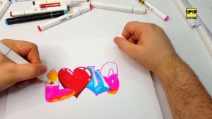 ГРАФФИТИ - LOVE №2 !!! КАК НАРИСОВАТЬ? !!! урок граффити graffiti