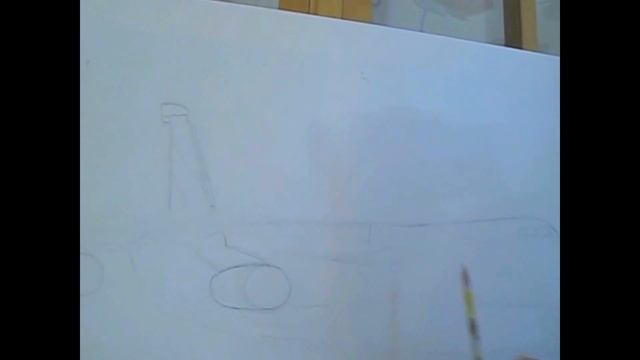 картина ан -124 . С чего начать и как нарисовать , а потом написать маслом самолет . смотреть онлайн
