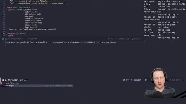 Emacs From Scratch #3 - Key Bindings and Evil смотреть онлайн