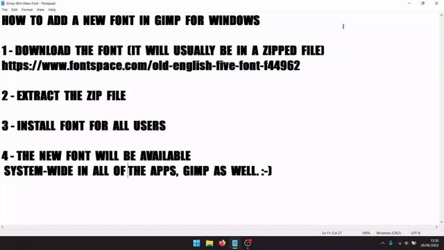 How to Add New Fonts to GIMP for Windows смотреть онлайн