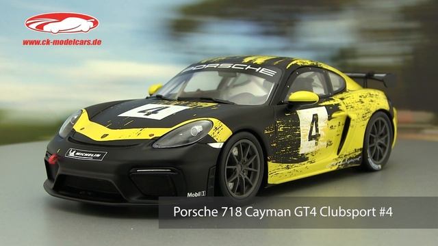 ck-modelcars-video: Porsche 718 Cayman GT4 Clubsport 2019 gelb/schwarz mit Vitrine Minichamps смотреть онлайн