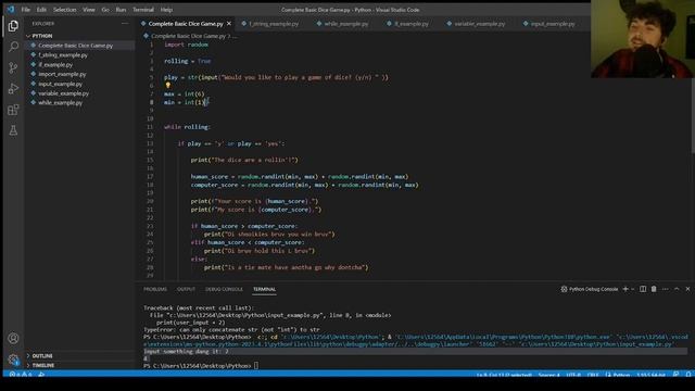 CS230 Python Dice Game for people who have never seen code смотреть онлайн