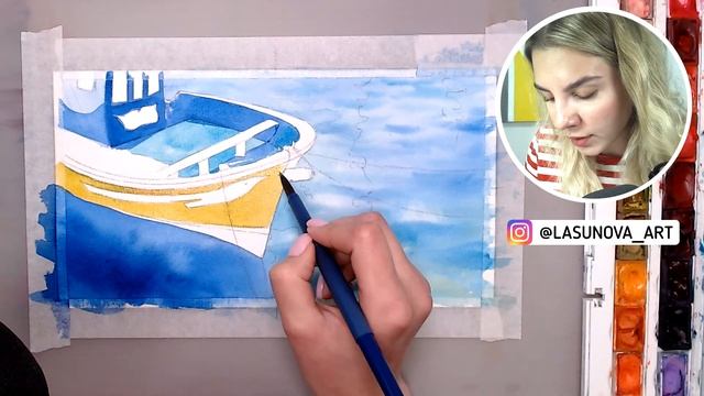 Рисуем море акварелью: как нарисовать красивый пейзаж? смотреть онлайн