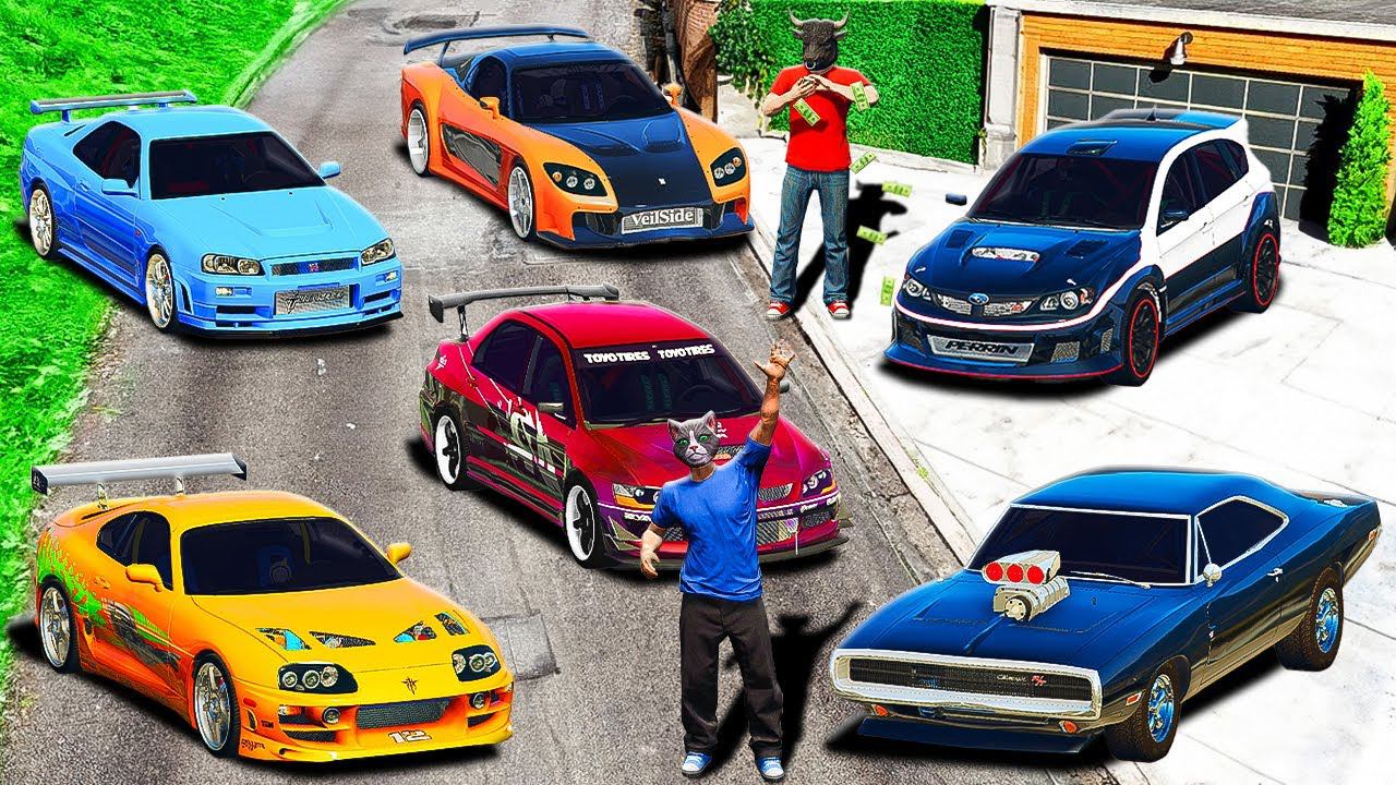 УГНАЛ ВСЕ СЕКРЕТНЫЕ МАШИНЫ ИЗ ФОРСАЖА ДЛЯ БУЙВОЛСОНА! СУПРА, НИССАН, ДОДЖ ГТА 5 МОДЫ МУРКА смотреть онлайн