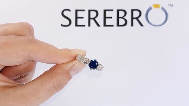 Серебряное кольцо с сапфиром нано "Миссури" БК105НС смотреть онлайн