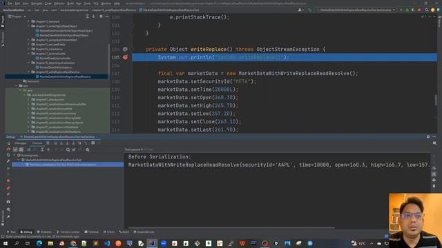 50 - Java Serialization using writeReplace() and readResolve() - Unit Tests Code Demo смотреть онлайн
