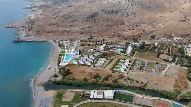 Lardos, Lindos, Pefki beaches and hotels from Drone in 4K, Rhodes, Greece смотреть онлайн