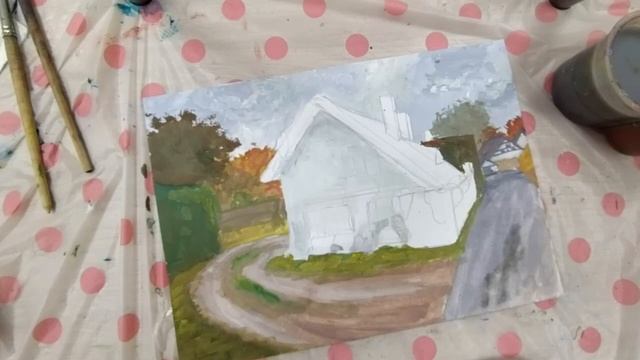 Очаровательный домик гуашью смотреть онлайн