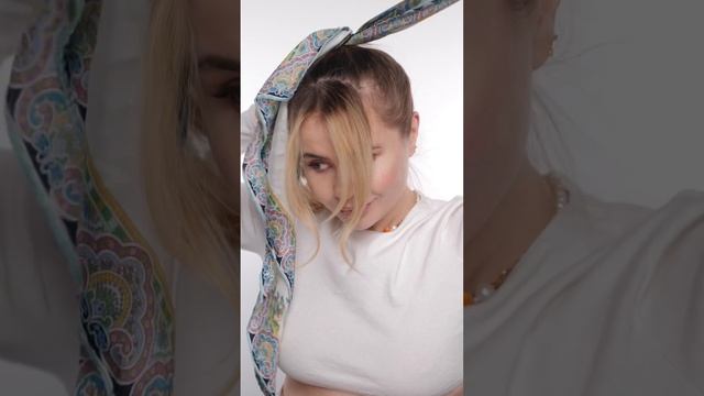 Прическа с платком ✨ #прически смотреть онлайн