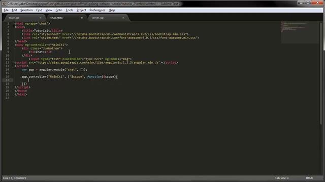 Golang Angularjs Tutorial part 2 - Websockets смотреть онлайн