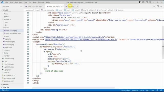 Laravel Autocomplete Search Box смотреть онлайн