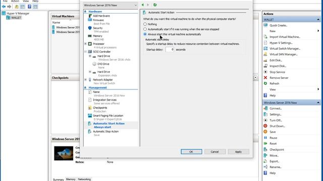 How to auto start virtual machines in Windows 10 Hyper V смотреть онлайн
