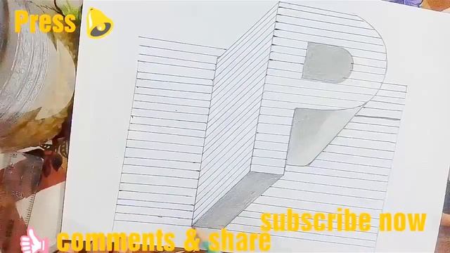 3D P.. Draw P on paper with line. Learn for free смотреть онлайн