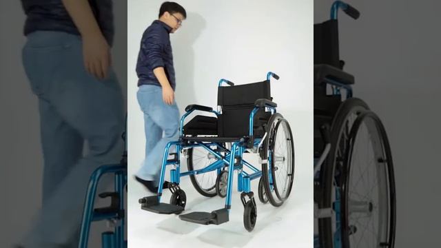 Portability Manual Folding Wheelchair Titanium Aluminum Alloy смотреть онлайн