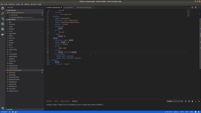 DOCKER COMPOSER LARAVEL Y MYSQL en español, creando un ambiente local en Linux con vscode смотреть онлайн