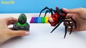 Подборка: Мои Страшные ПАУКИ и истории о персонажах. Фигурки своими руками из пластилина ▶ Лепка ОК