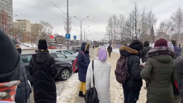Пермь, 31 января 2021, начало движения колонны смотреть онлайн