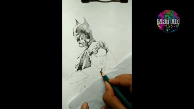 SKETCH OF "BAT MAN & SUPER MAN"|| FROM( DC )|| BY ARTLID|| смотреть онлайн