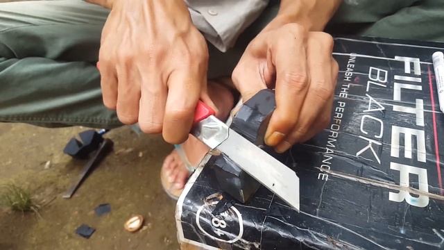 Make Motorcycle Drum Rubber -  Using Small Knife