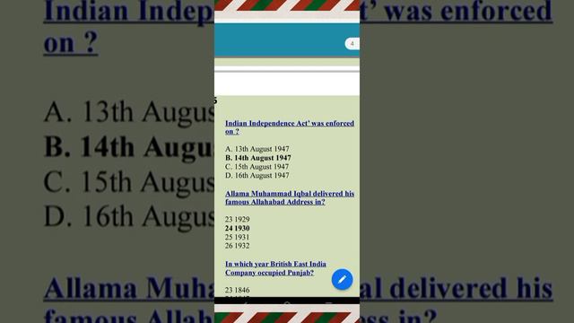 Pak Study Most Repeated Mcqs,pak Study Important Mcqs For 2022,pak Study Mcqs For All Post, Pak Mcq