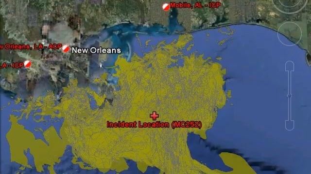 La Marée Noire en Louisiane Vue par Google Earth.avi смотреть онлайн