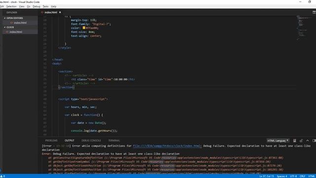 Trabalhando com Date e setInterval - Relógio Digital com Javascript смотреть онлайн