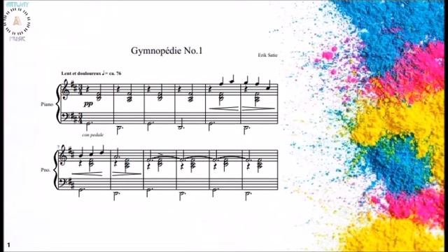 Ерік Саті | Erik Satie - Gymnopedie No. 1 (ноти для фортепіано, piano sheet music) | ArtWay Music смотреть онлайн