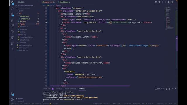 Password Generator Application in React смотреть онлайн