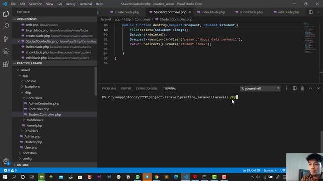 Modul praktikum 13 - Upload image, AdminLTE & Rest API Laravel смотреть онлайн
