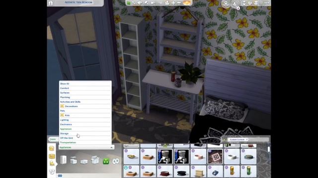 Sims 4 - Aesthetic Room CC Build! (CC & Tray Files in description!) смотреть онлайн