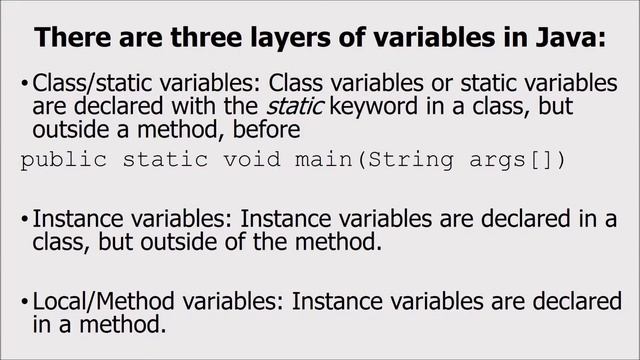 Java Introduction - Essential Concepts Variables Epi 7 смотреть онлайн