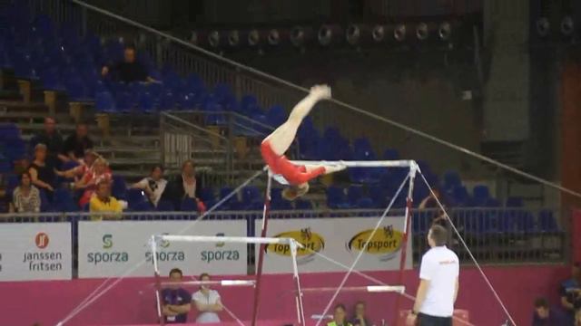 Celine van GERNER NED, Bars Senior Qualification, European Gymnastics Championships 2012 смотреть онлайн