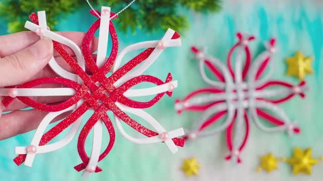 СНЕЖИНКА из ФОАМИРАНА своими руками смотреть онлайн