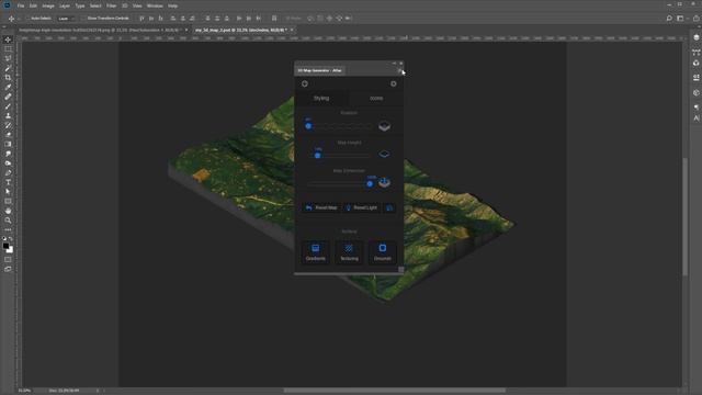 How to create 3D Map from heightmap and texture in Photoshop and ATLAS plugin смотреть онлайн