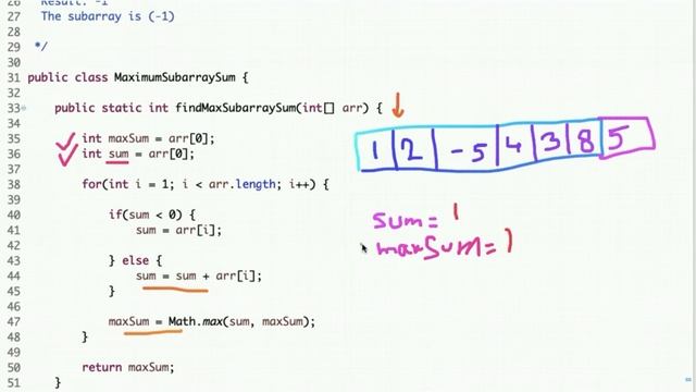Maximum Subarray Sum (Algorithm & Java Code) смотреть онлайн