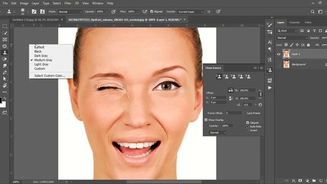 How To Open Your Closed Eyes In Photoshop !! Clone Stamp Tool Open Your Closed Eyes !! photoshop смотреть онлайн